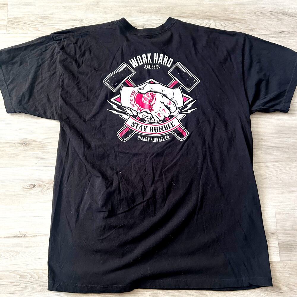 Dixxon Flannel Company White Hammer “Stay Humble” Men’s Black Graphic Tee Sz 3XL